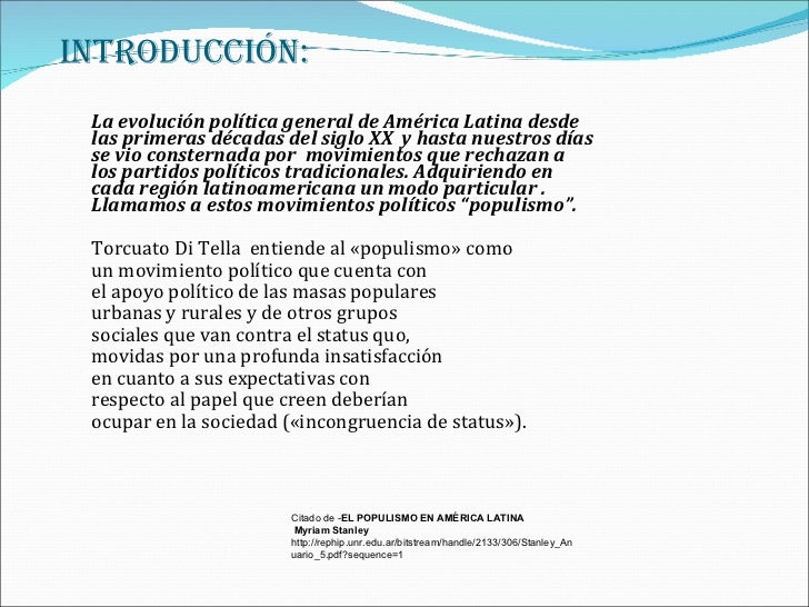 populismo en argentina pdf